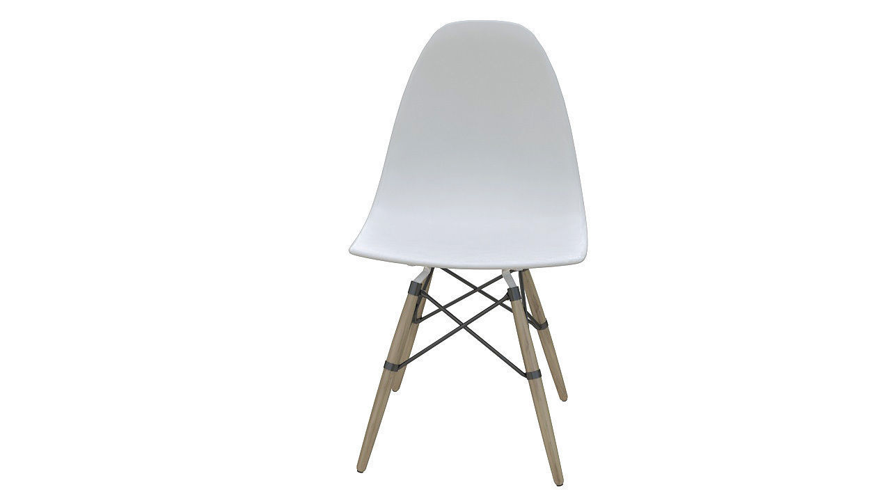 Eames molded plastic chair 3D model_1