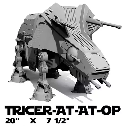TRICER-AT-AT-OP    -    STARWARS AT-AT WALKER X DINOSAUR 3D print model