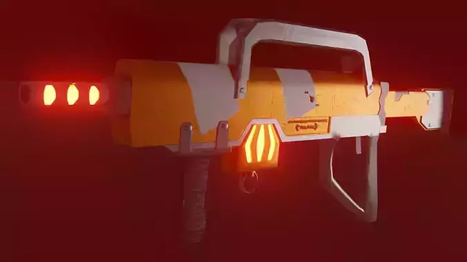 Low Poly Laser Rifle