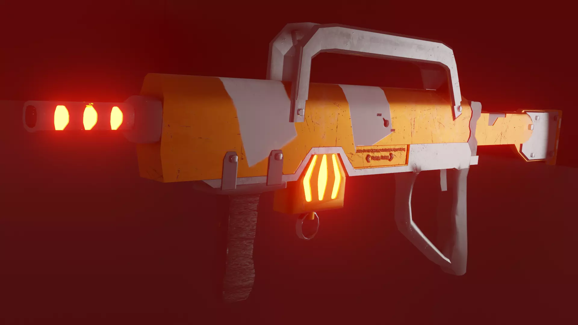 Low Poly Laser Rifle Free low-poly 3D model_0