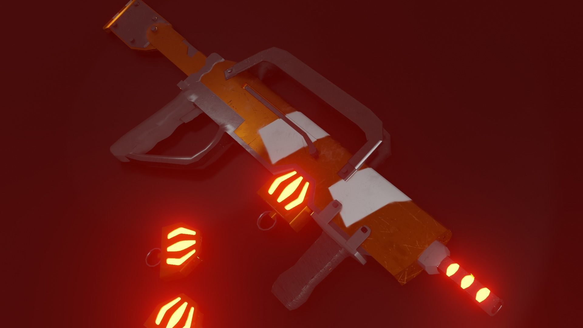 Low Poly Laser Rifle Free low-poly 3D model_2