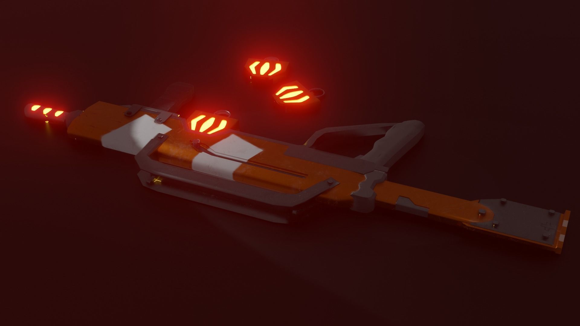 Low Poly Laser Rifle Free low-poly 3D model_1