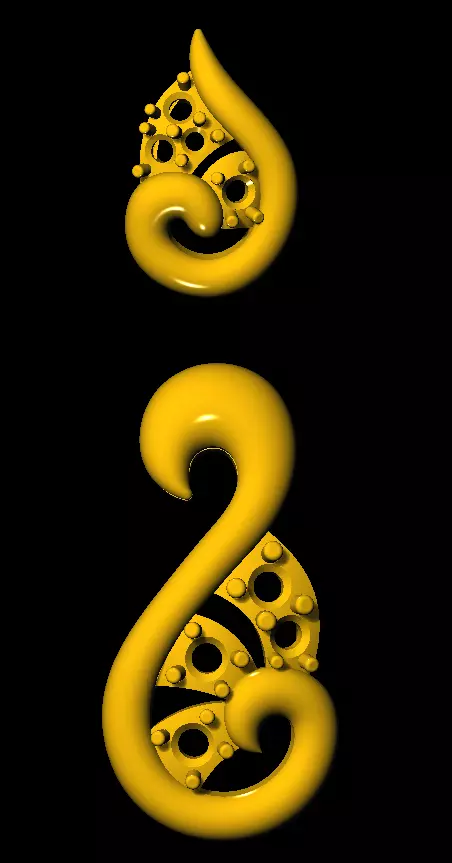  Tops earrings   3D print model_0