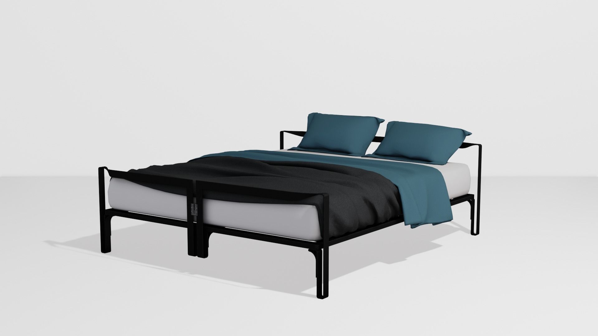 Noobist - Bed - casvena Low-poly 3D model_4