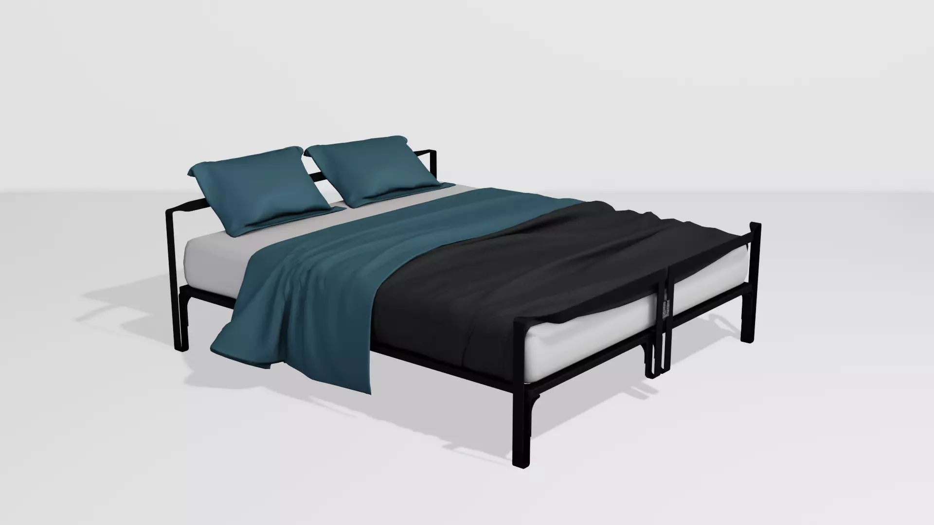 Noobist - Bed - casvena Low-poly 3D model_0