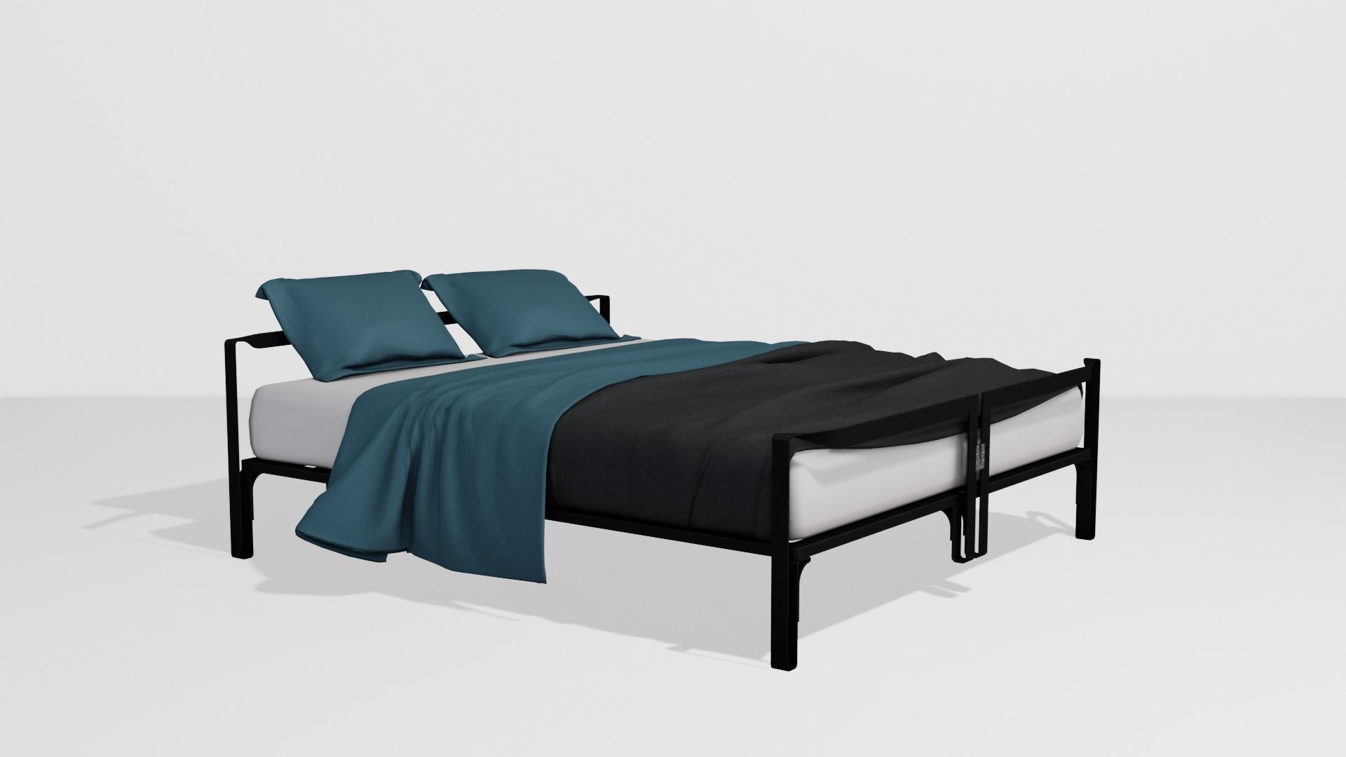 Noobist - Bed - casvena Low-poly 3D model_5