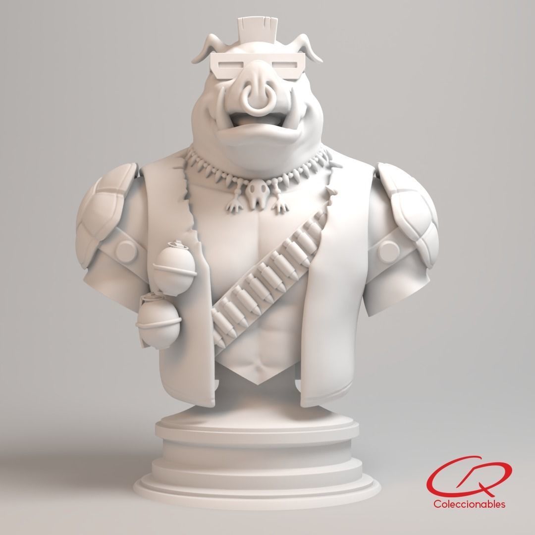 Teenage Mutant Ninja Turtles - Animated series - Bebop 3D print model_5