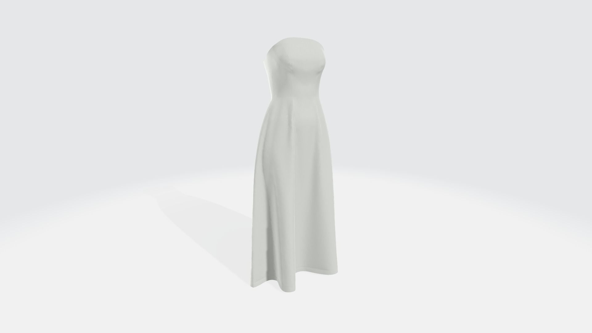 Strapless Dress 3D model_12