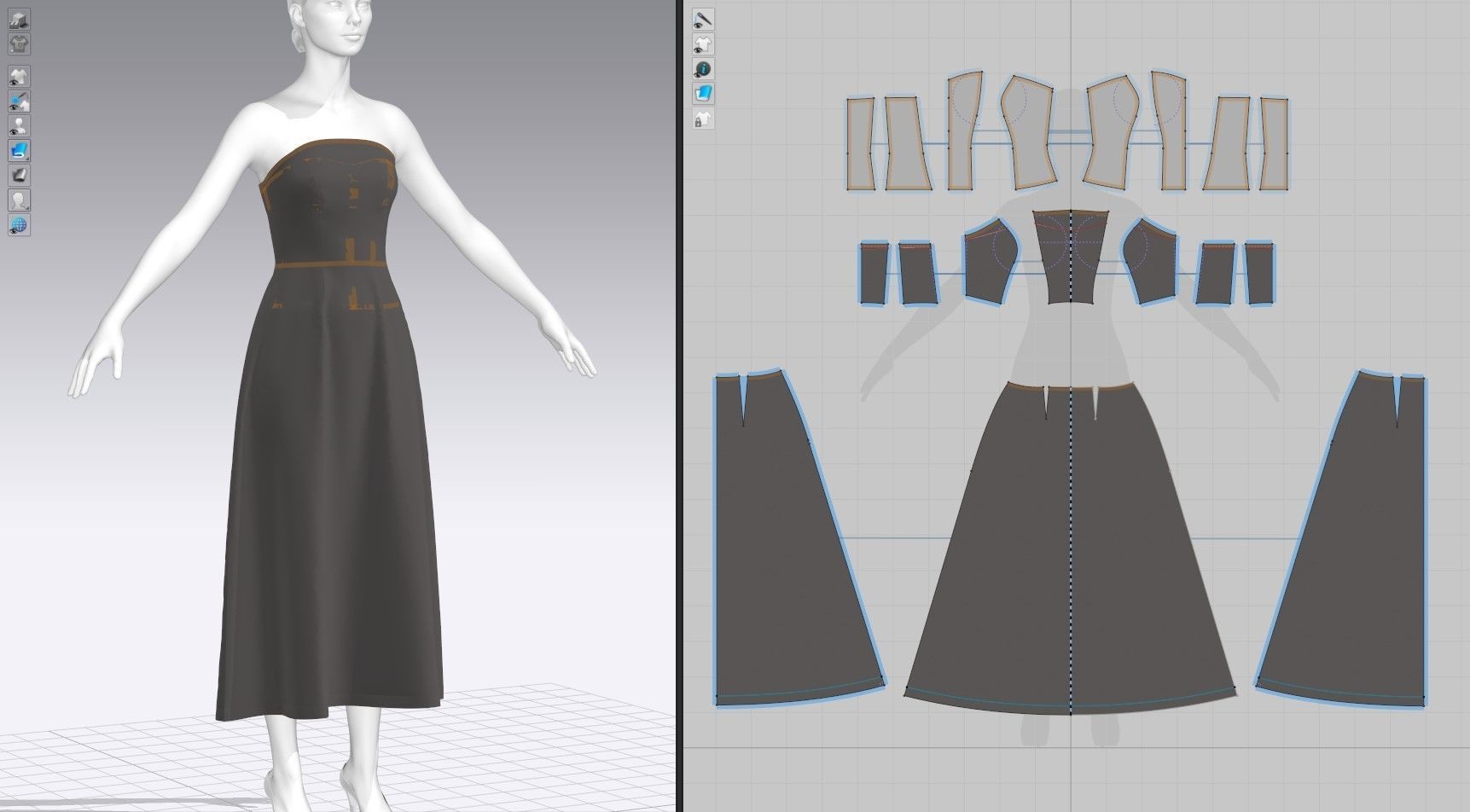 Strapless Dress 3D model_14