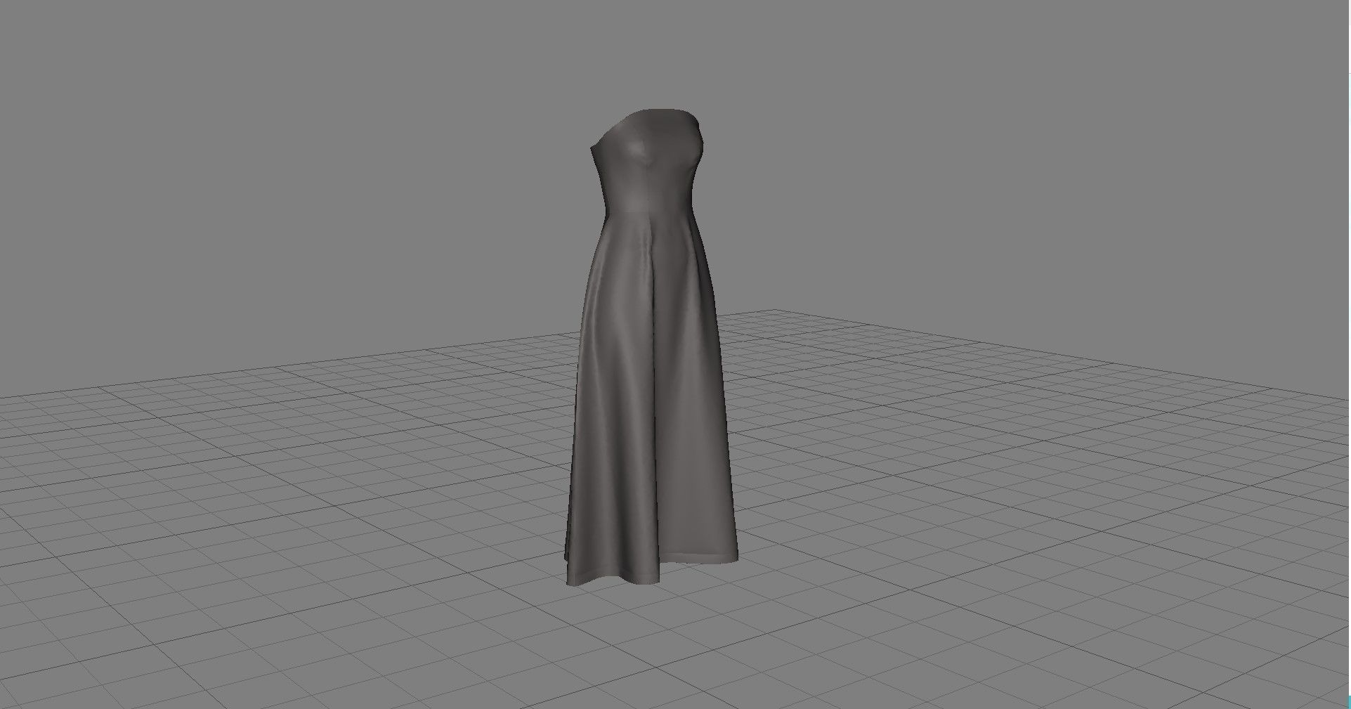 Strapless Dress 3D model_11
