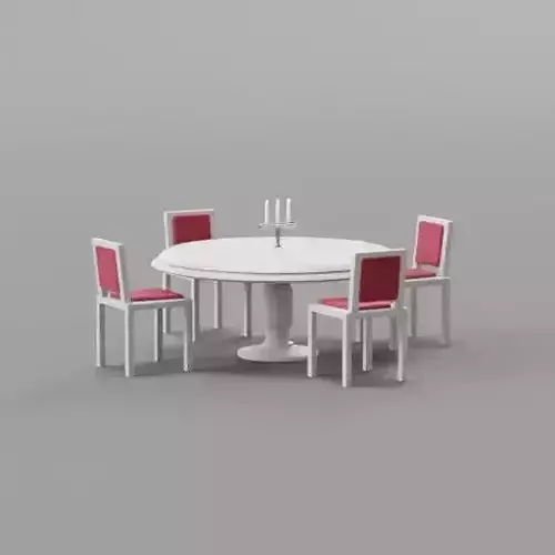 Dining table set 3D model