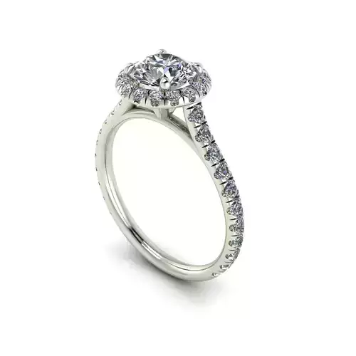 Eugene Gun V Love Diamond Ring 3D print model