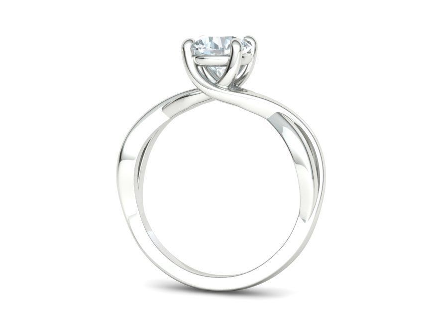 Trellis Solitaire Engagement Rings  Half Carat and One Carat  3D Model Collection_37