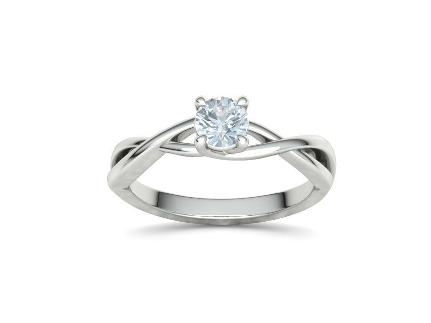 Trellis Solitaire Engagement Rings  Half Carat and One Carat  3D Model Collection_44
