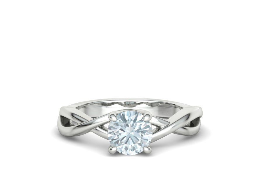 Trellis Solitaire Engagement Rings  Half Carat and One Carat  3D Model Collection_16