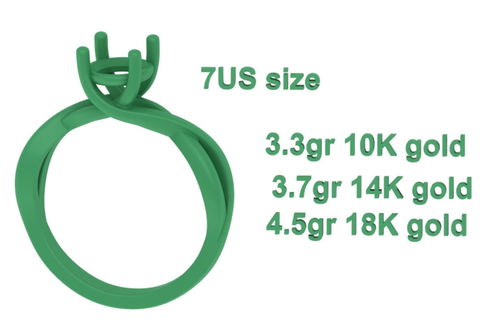Trellis Solitaire Engagement Rings  Half Carat and One Carat  3D Model Collection_29