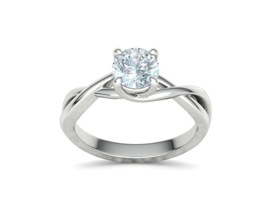 Trellis Solitaire Engagement Rings  Half Carat and One Carat  3D Model Collection_20