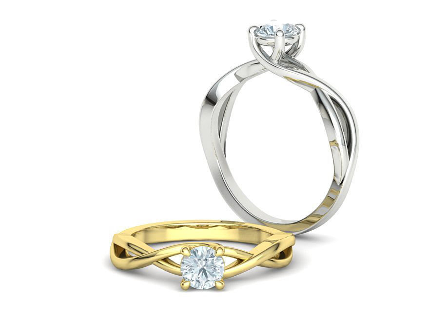 Trellis Solitaire Engagement Rings  Half Carat and One Carat  3D Model Collection_61