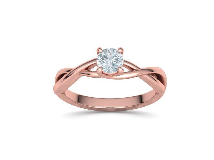 Trellis Solitaire Engagement Rings  Half Carat and One Carat  3D Model Collection_46