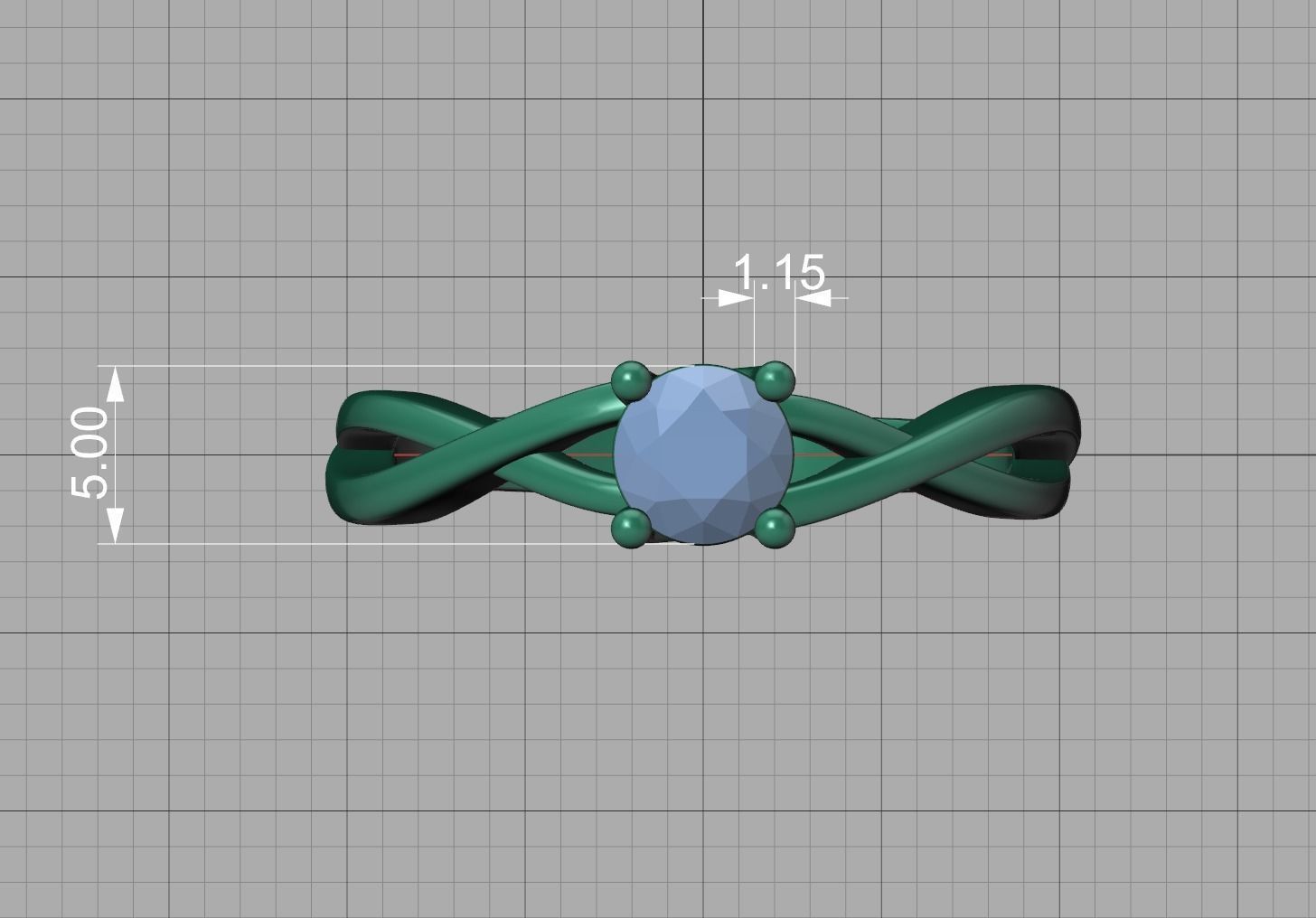 Trellis Solitaire Engagement Rings  Half Carat and One Carat  3D Model Collection_58