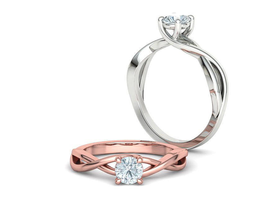 Trellis Solitaire Engagement Rings  Half Carat and One Carat  3D Model Collection_62