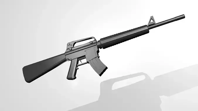 Low Poly AR-15 ar - rifle Low-poly 3D model