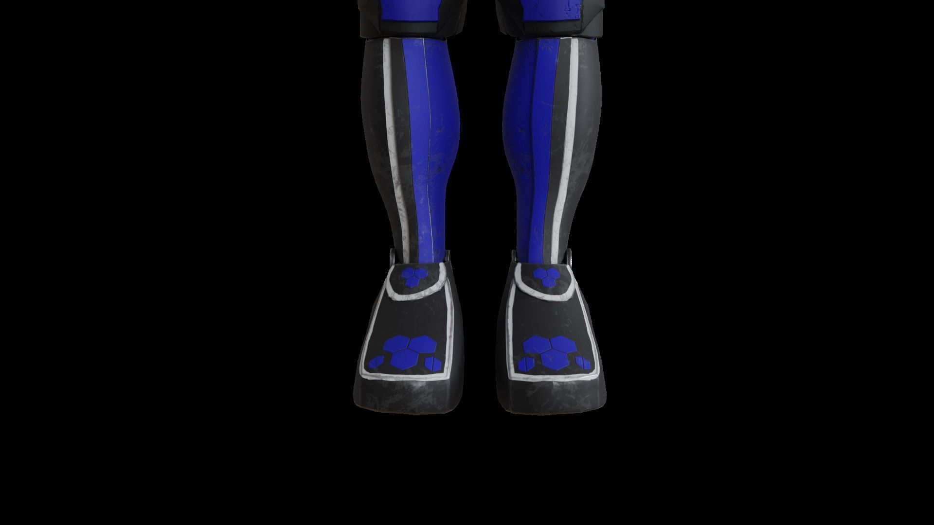 High-quality blue robot model  3D model_11