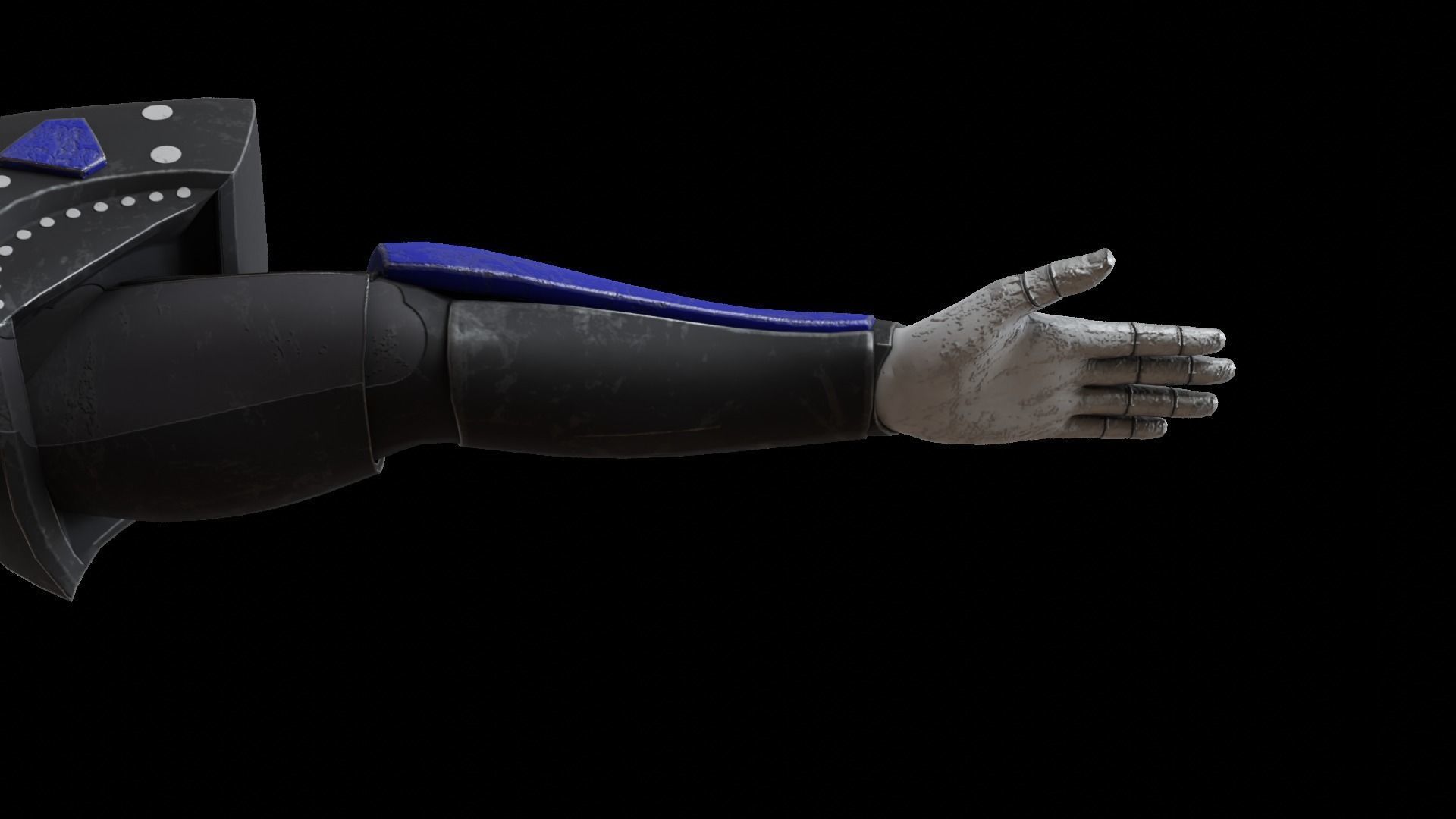 High-quality blue robot model  3D model_6