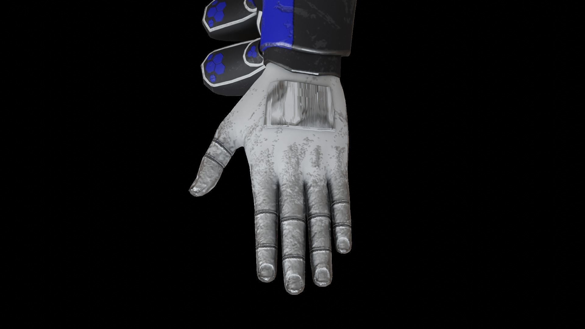 High-quality blue robot model  3D model_5