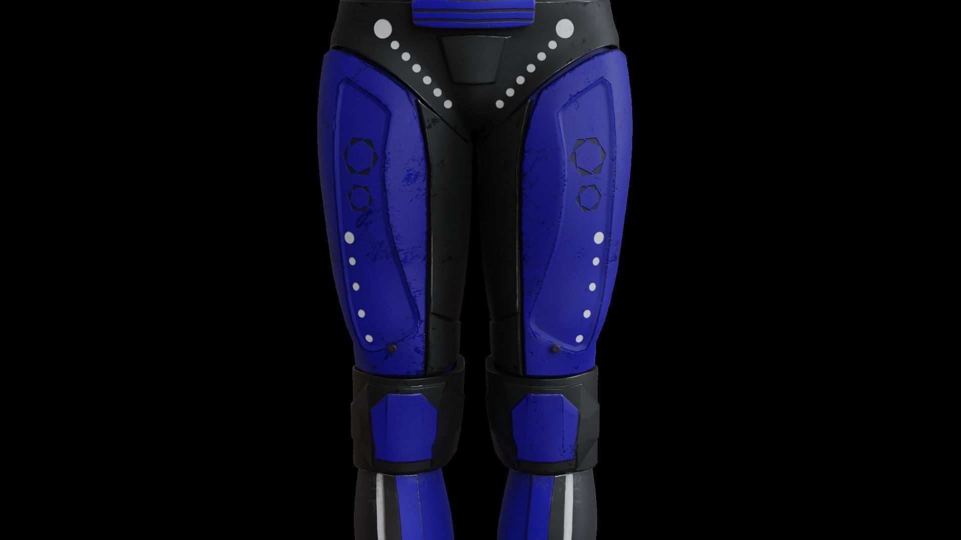 High-quality blue robot model  3D model_10