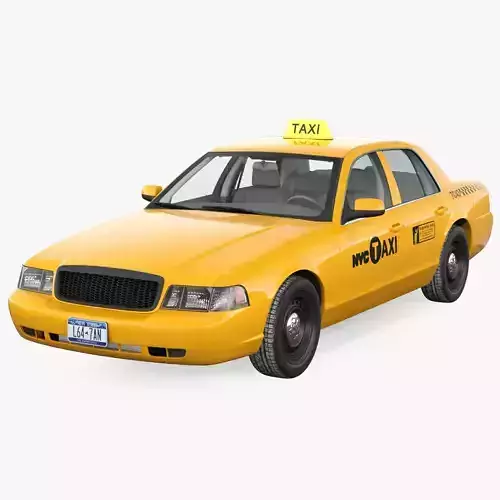 Generic Yellow Taxi 3D model