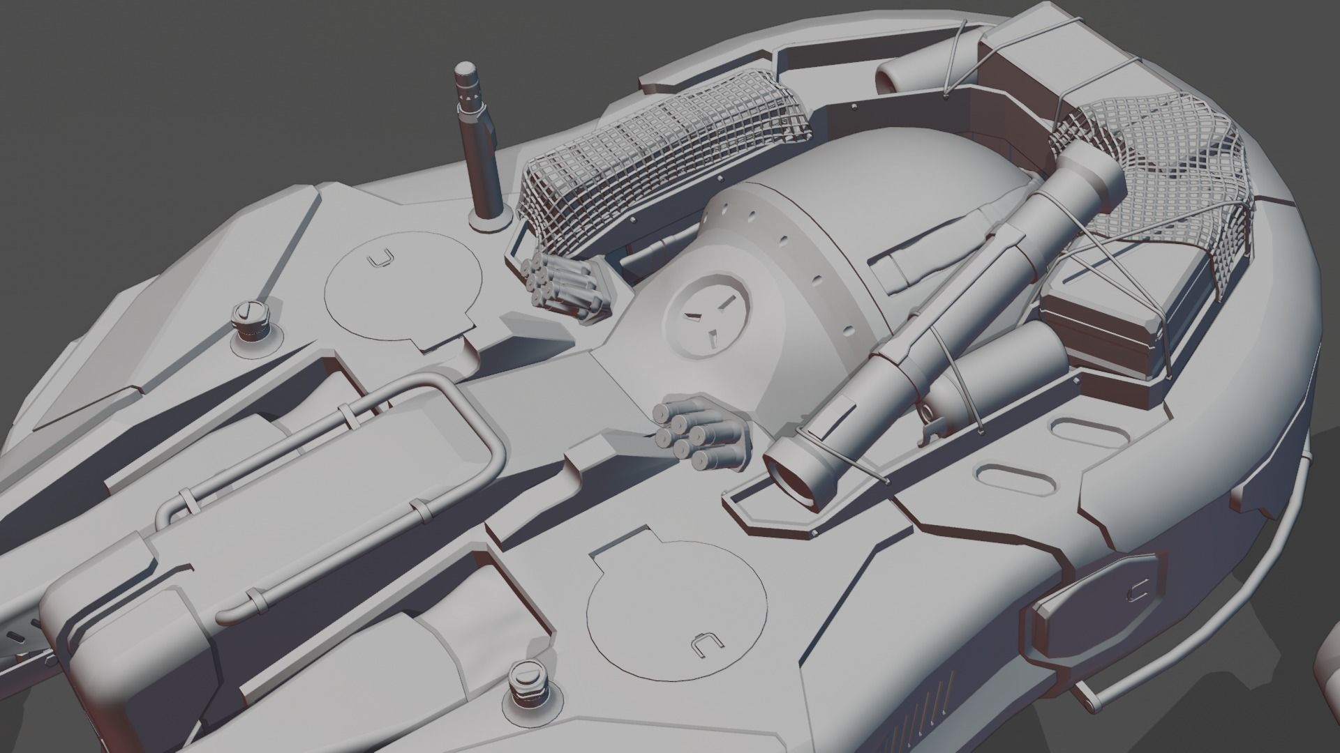 Walking tank TAMT2 3D model_2