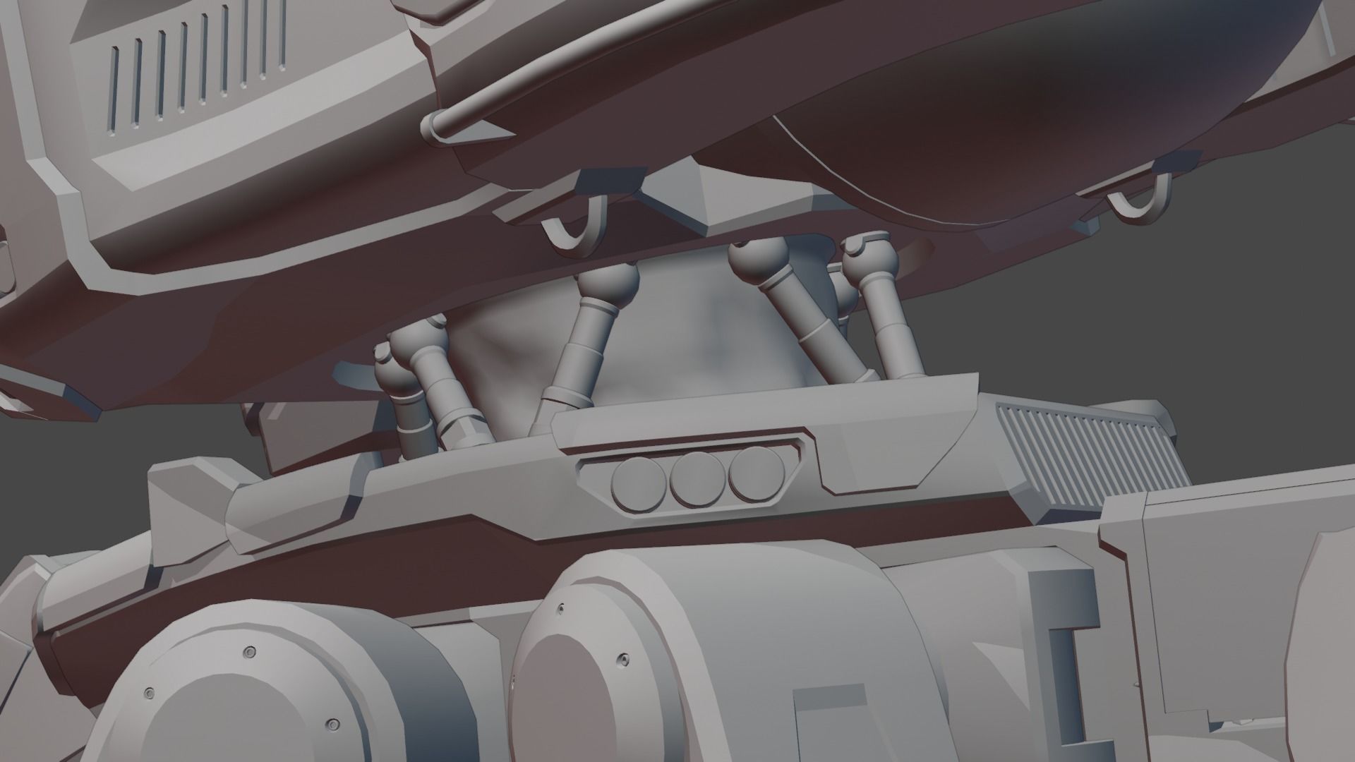 Walking tank TAMT2 3D model_4