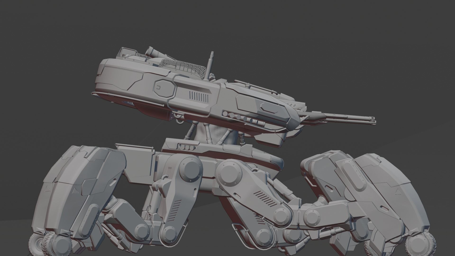 Walking tank TAMT2 3D model_5