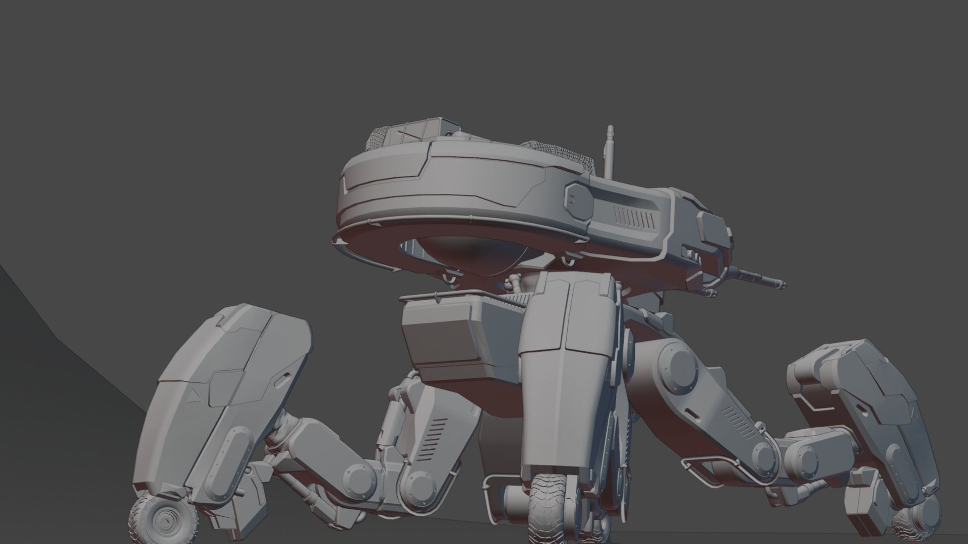 Walking tank TAMT2 3D model_3