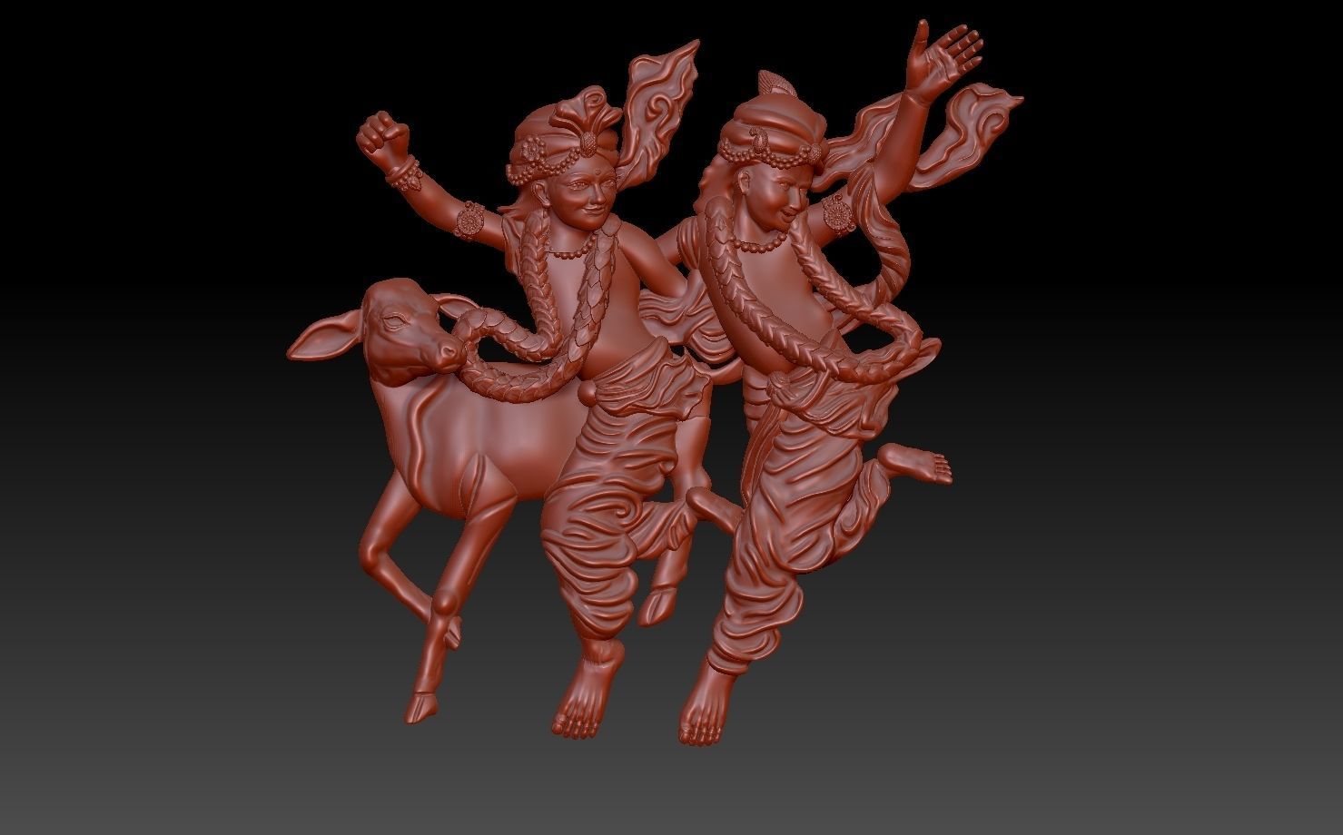 Krishna Balram 3D print model_1