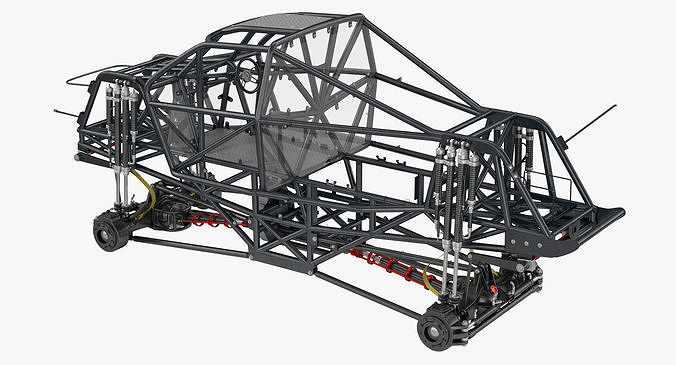 Monster Truck Bigfoot Frame and Chasis 3D model