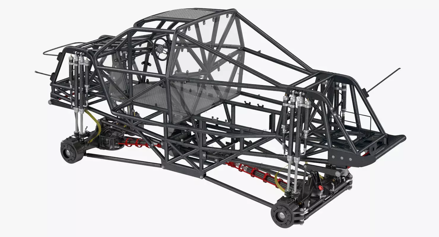 Monster Truck Bigfoot Frame and Chasis 3D model
