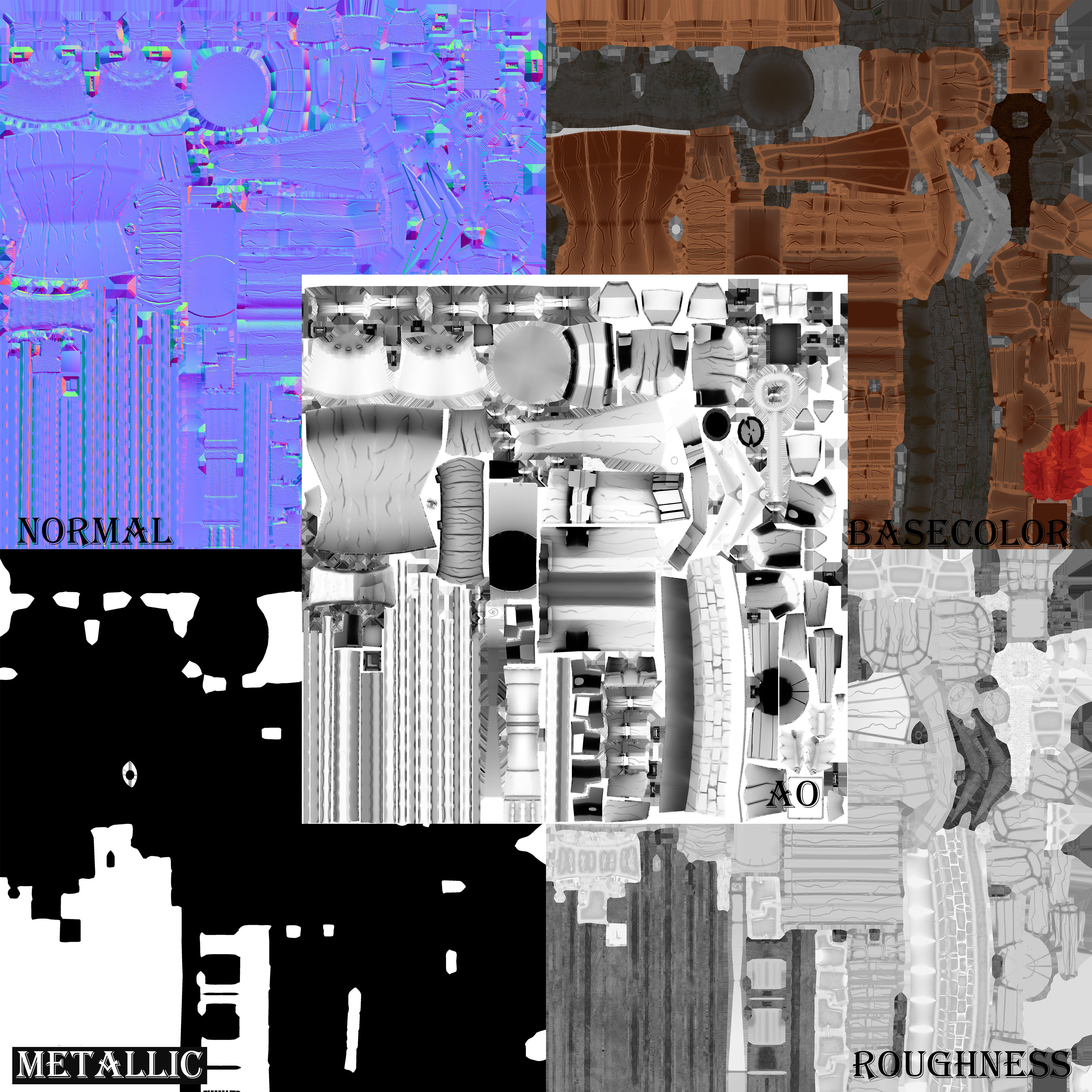 Tower Crossbow Low-poly 3D model_8
