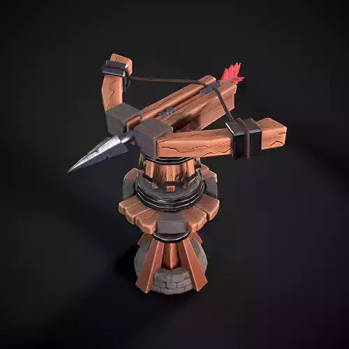 Tower Crossbow Low-poly 3D model