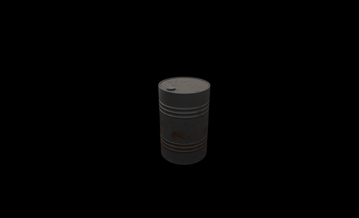 Rusty Metal Barrel - Game Ready Low-poly 3D model_11