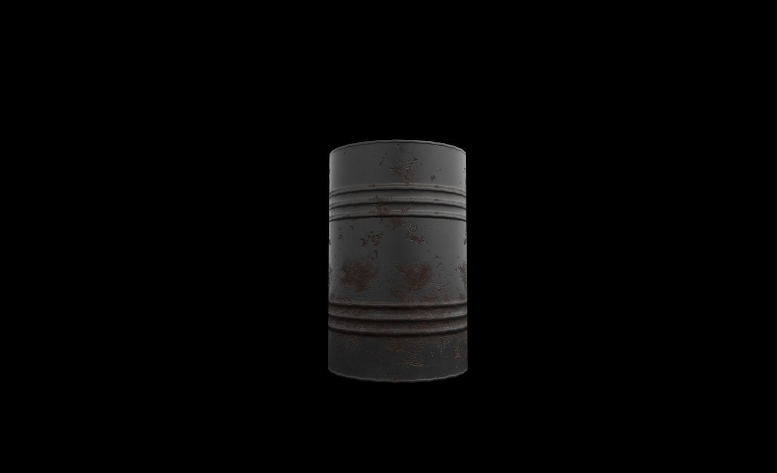 Rusty Metal Barrel - Game Ready Low-poly 3D model_10
