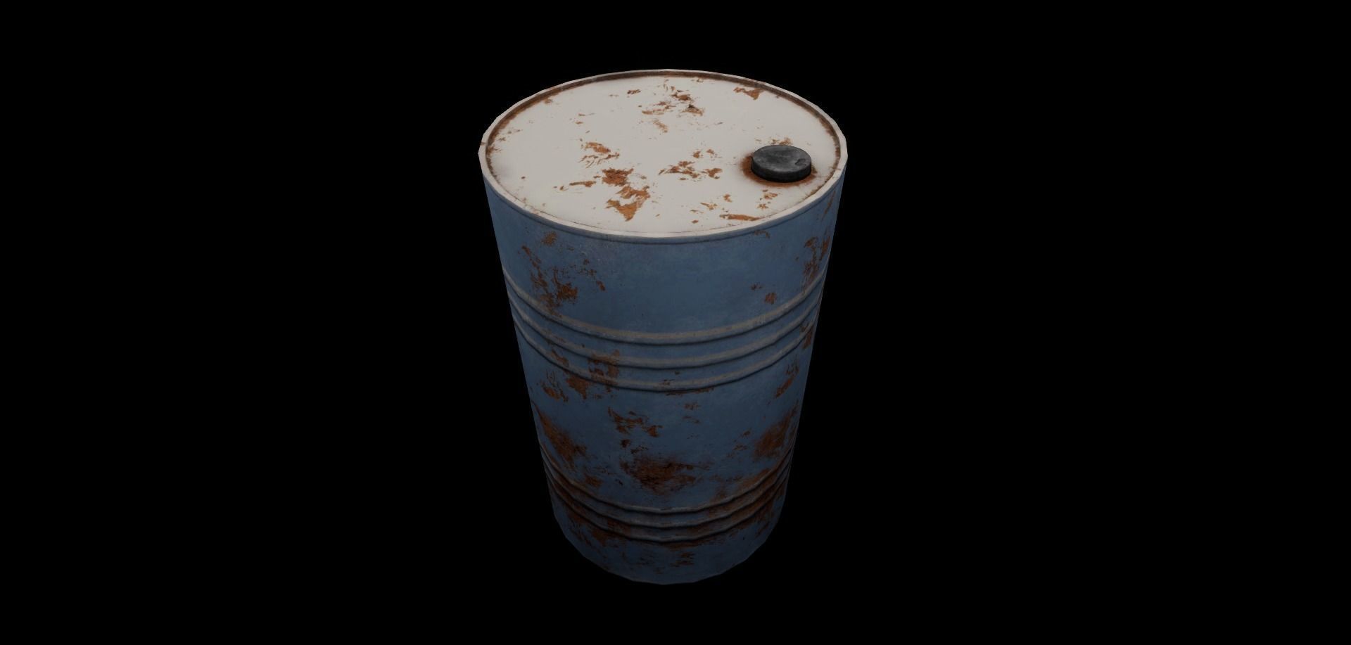 Rusty Metal Barrel - Game Ready Low-poly 3D model_4