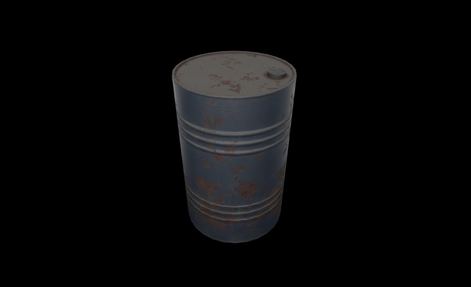 Rusty Metal Barrel - Game Ready Low-poly 3D model_7