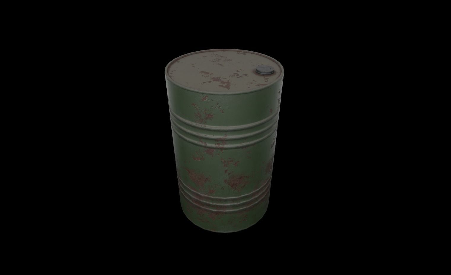 Rusty Metal Barrel - Game Ready Low-poly 3D model_8