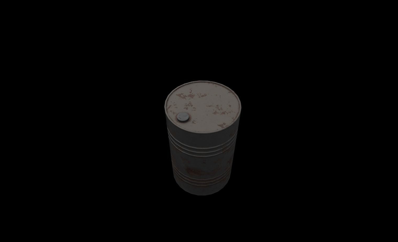 Rusty Metal Barrel - Game Ready Low-poly 3D model_12