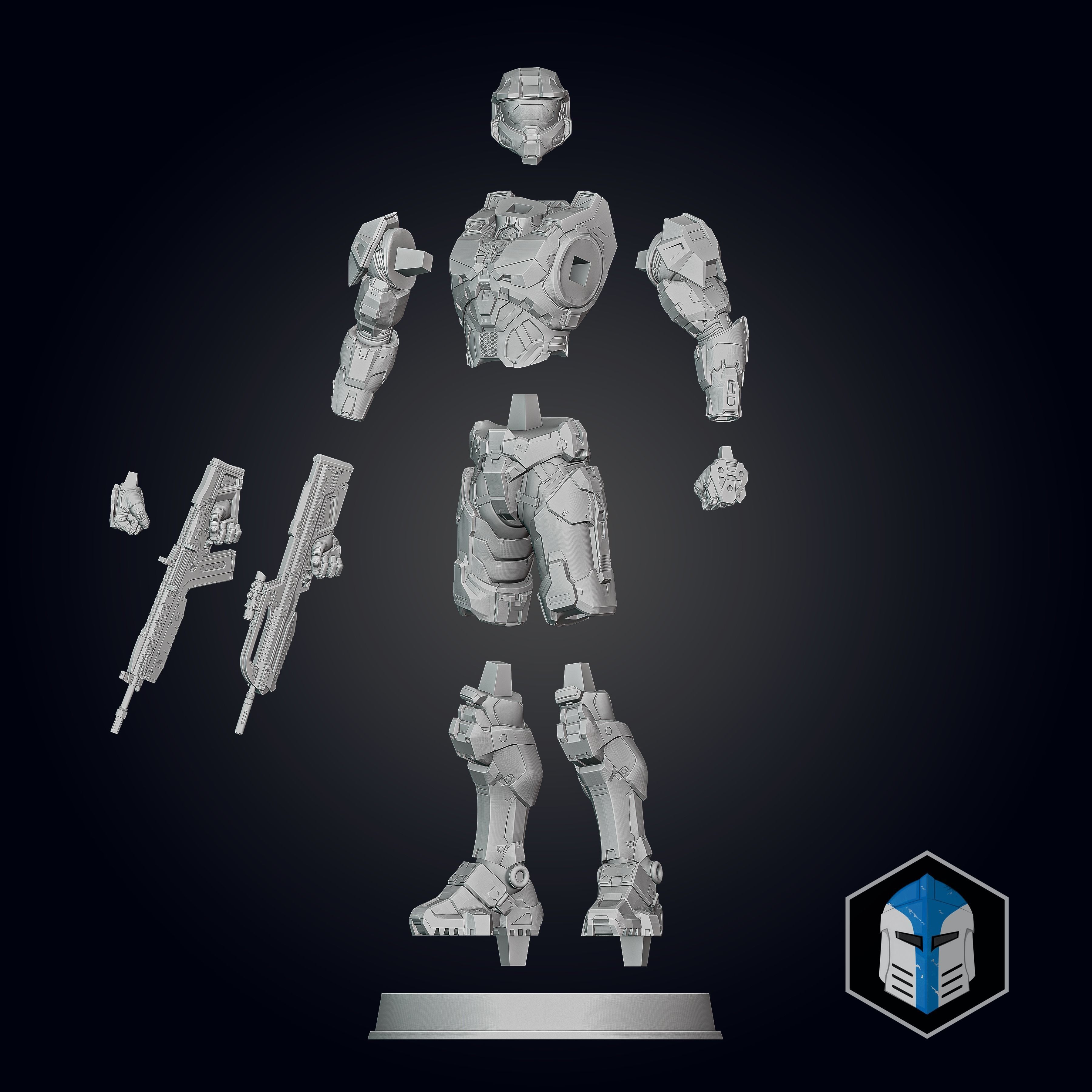 Halo Infinite Master Chief Figurine - Pose 1 3D print model_3