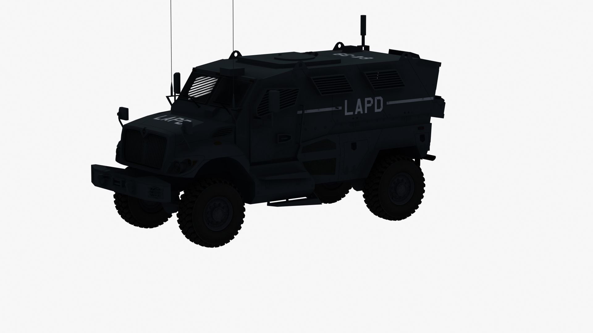 Police MRAP Low-poly 3D model_22