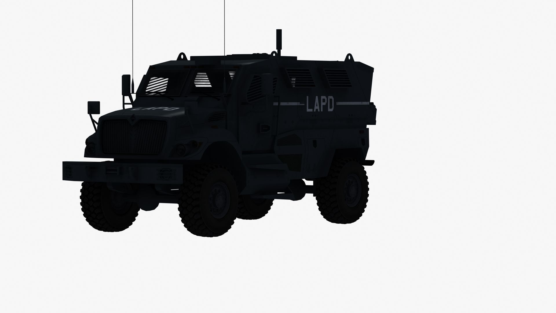 Police MRAP Low-poly 3D model_35