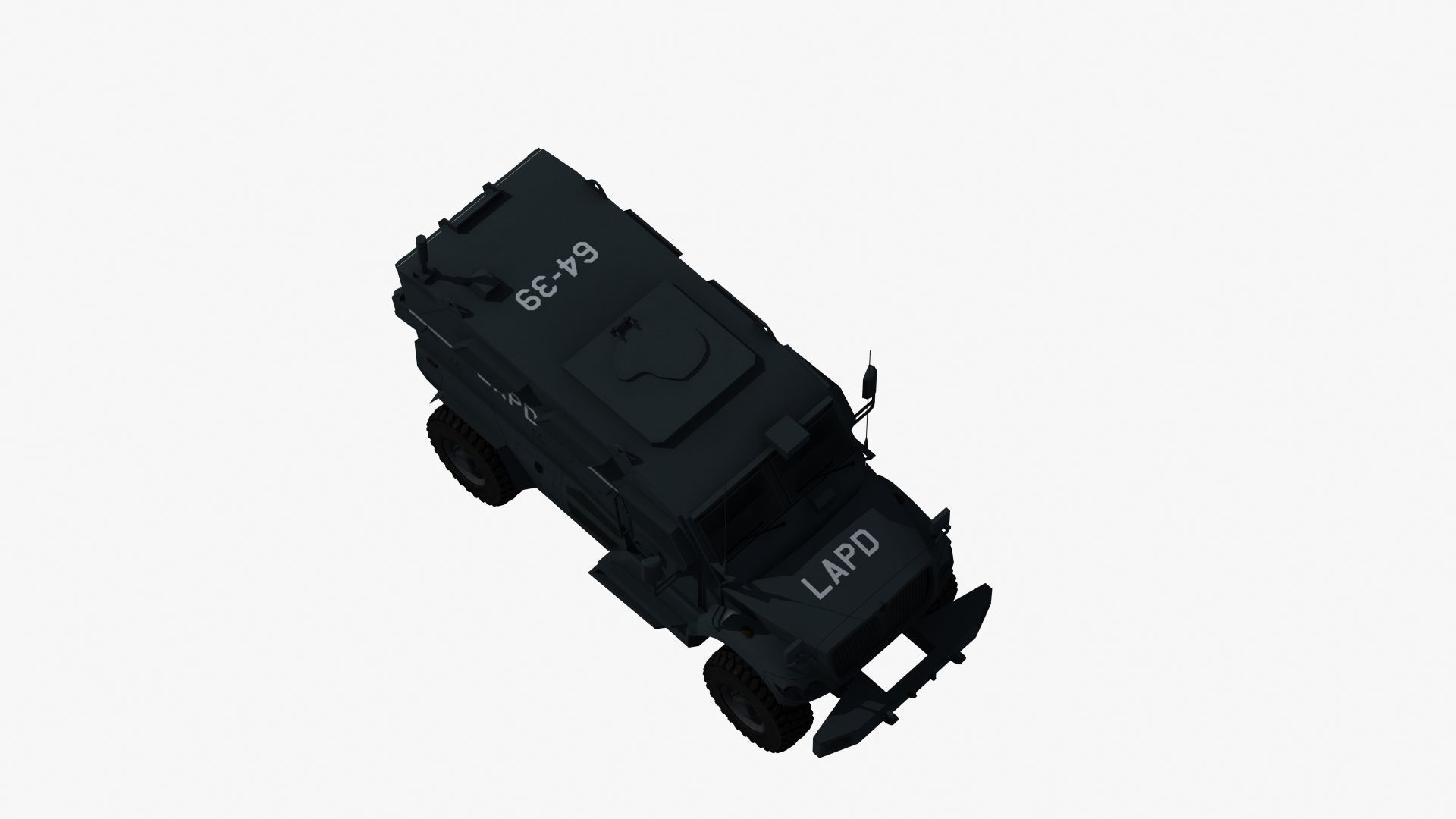 Police MRAP Low-poly 3D model_39